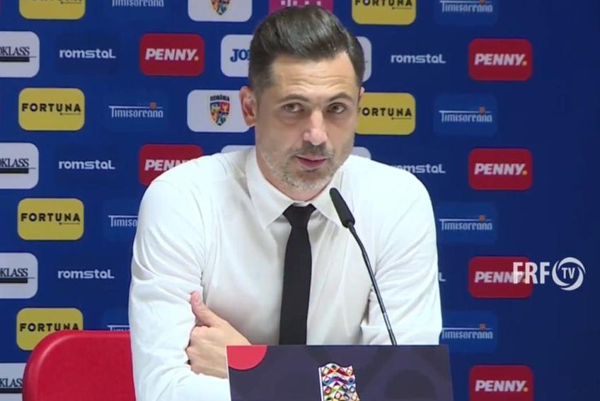 Mirel Rădoi, selecționer România // foto: FRF TV @ YouTube