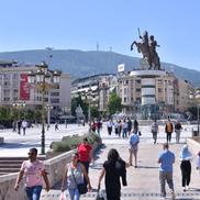 Piața Macedonia și statuia lui Alexandru Macedon