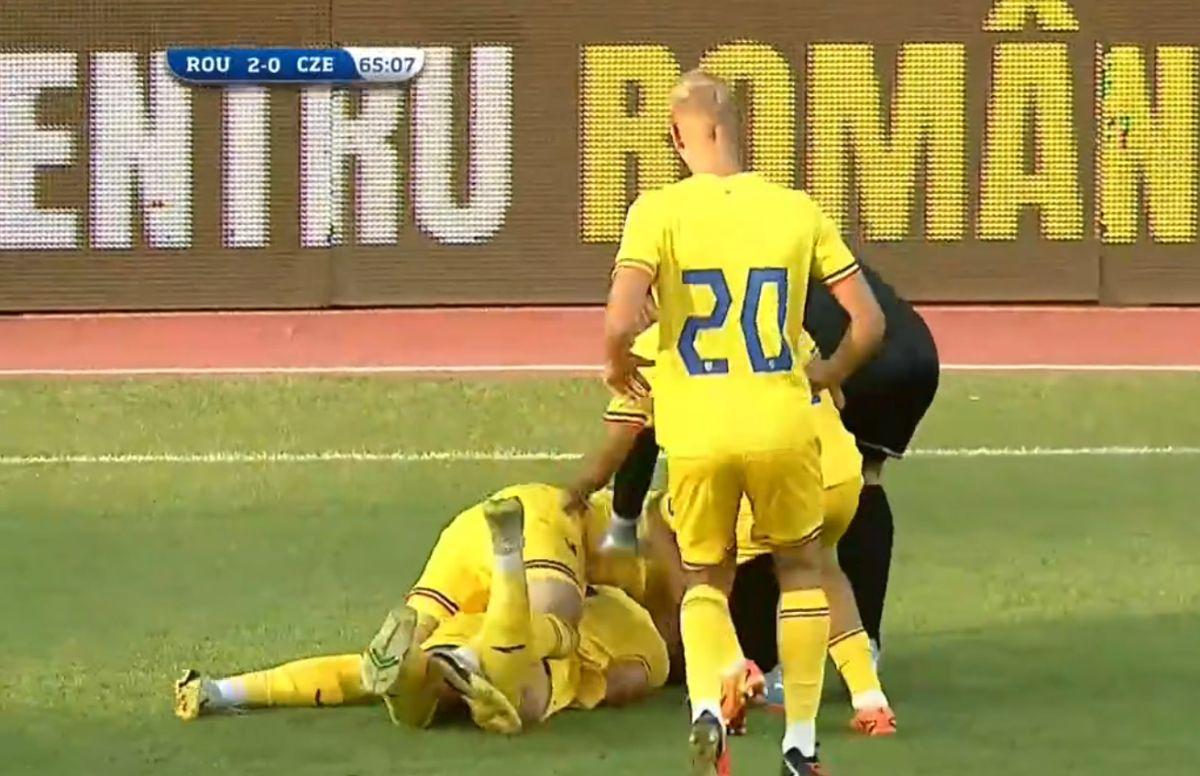 Robert Popa l-a împins pe Doru Andrei / FOTO: Capturi @FRF