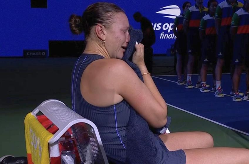 Amanda Anisimova după finala pierdută la US Open / foto: X