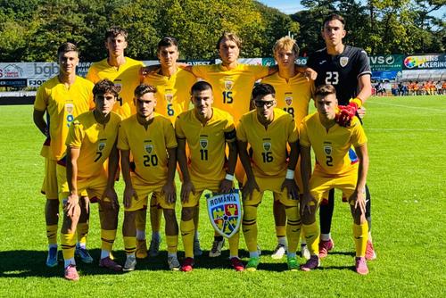 Cum a arătat echipa de start a României U19 cu Suedia U19/ foto: frf.ro