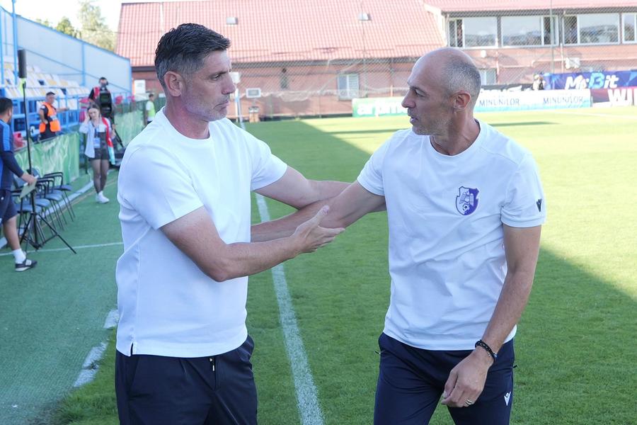 Florin Pîrvu (stânga) și Bogdan Andone (dreapta) la FC Voluntari - FC Argeș // Foto: Andrei Furnigă (GSP) Dani Coman, întrebat despre viitorul lui Bogdan Andone: „Veți vedea altă față a echipei!”