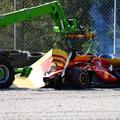 Așa arăta mașina lui Charles Leclerc după accidentul de la Monza // FOTO: Guliver/GettyImages