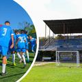 Stadionul „Ștrand” din Pitești revine la viață și găzduiește în prezent o școală de fotbal / FOTO: Andrei Furnigă /  Fotomontaj Diana Vasilescu (GSP)