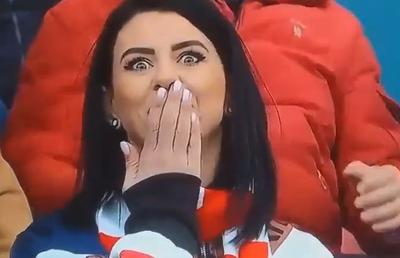 VIDEO Andreea Hanca s-a dezlănțuit din nou în tribunele din Cracovia