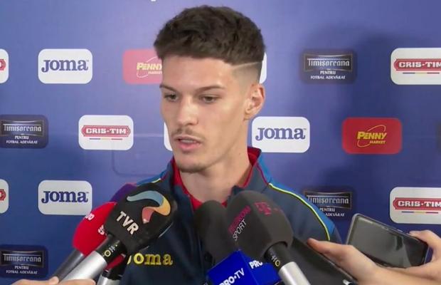 ROMÂNIA U21 - UCRAINA U21 // VIDEO Dennis Man a venit hotărât la naționala U21: „Trebuie să câștigăm grupa” + Ce i-a transmis lui Olimpiu Moruțan