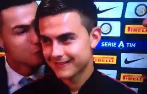 INTER - JUVENTUS 1-2 // VIDEO Imagini inedite » Cristiano Ronaldo, tandru cu Paulo Dybala la interviuri :D S-a implicat și Bonucci