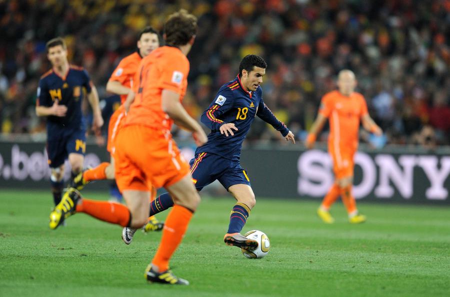 Pedro, în timpul finalei Campionatului Mondial din 2010 // foto: imago images Se retrage omul care a câștigat tot ce se putea în fotbal: „Simt că este momentul!”