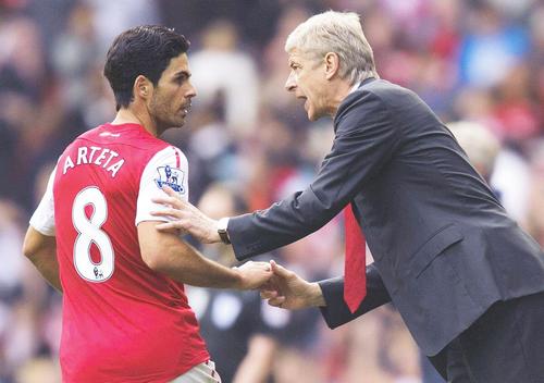 Mikel Arteta și Arsene Wenger, foto: Imago