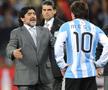 Alejandro Mancuso (spate), alături zeii Argentinei: Diego Maradona și Lionel Messi. Foto: Imago Images