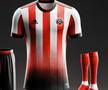 Sheffield United - râman dungile, dar culoarea neagră apare în partea de jos.