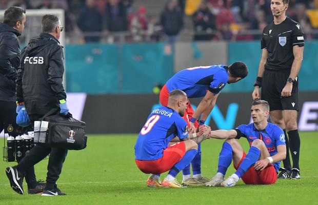 Lovitură pentru FCSB înainte de meciul cu UTA » Titularul a ieșit accidentat din antrenament