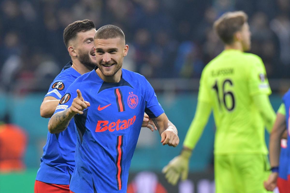 Golul lui Daniel Bîrligea în FCSB - Midtjylland
