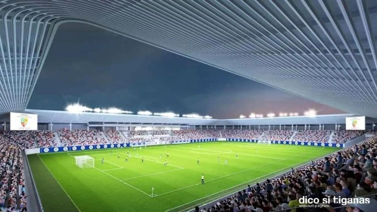 Proiectul stadionului din Bistrița