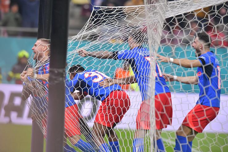 Golul lui Daniel Bîrligea în FCSB - Midtjylland / Foto: Ionuț Iordache GSP