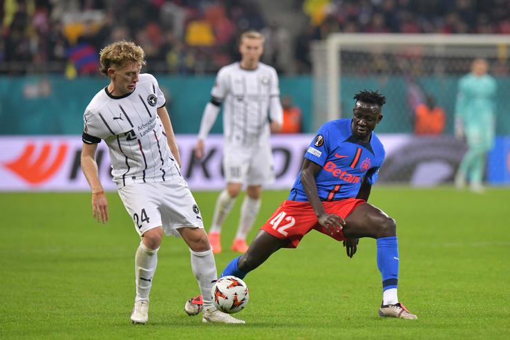 Baba Alhassan în FCSB - Midtjylland / Foto: Ionuț Iordache și Cristi Preda GSP