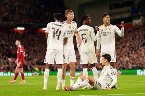 Zidul lui Real Madrid n-a putut rezista marți pe Anfield, unde echipa lui Xabi Alonso a fost învinsă de Liverpool / Foto: Imago