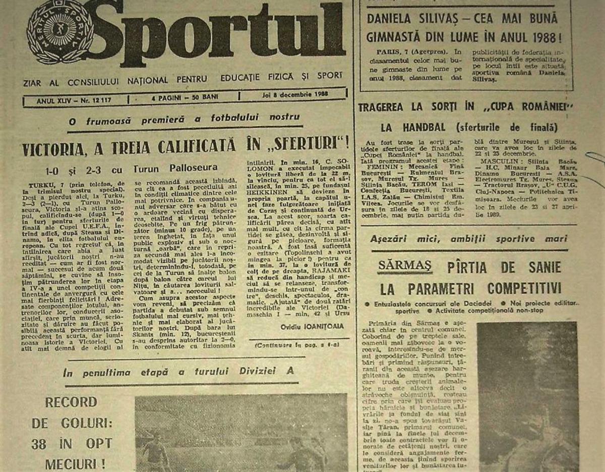 RETRO GSP. 32 de ani de când Victoria se califica în primăvara europeană. Ce prime gigantice au încasat elevii lui Halagian?