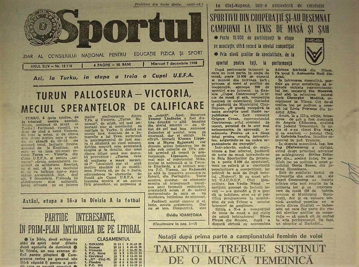RETRO GSP. 7 decembrie 2020: 32 de ani de când Victoria se califica în primăvara europeană