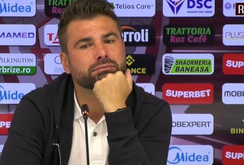 Adrian Mutu (43 de ani) a fost nemulțumit de deznodământul meciului Universitatea Cluj - Rapid 0-0, cel care a consemnat eliminarea giuleștenilor din Cupa României.