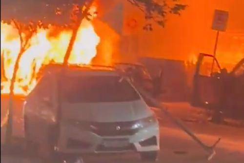 Suporterii lui Santos au dat foc mașinilor