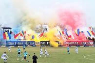 Atmosferă-manifest la un meci de Liga 3: „Apel din Timișoara: trezește, Doamne, țara!”