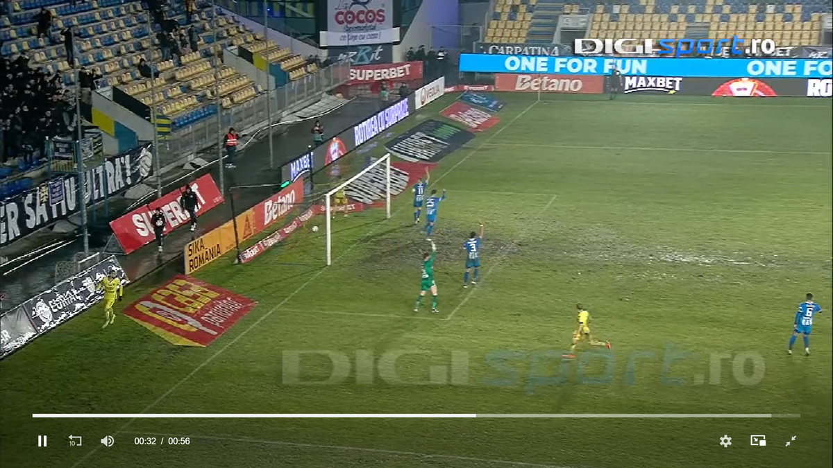 A fost sau nu valabil golul lui Tudorie? VAR a dat decizia după aproape 4 minute
