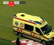Urcat în ambulanță și transportat la spital, după ce s-a prăbușit pe gazon în Petrolul - Craiova