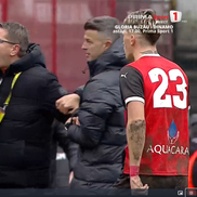 Flavius Stoican a cedat nervos la finalul meciului CSM Reșița - Voluntari, foto: captură Prima Sport