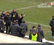 Flavius Stoican a cedat nervos la finalul meciului CSM Reșița - Voluntari, foto: captură Prima Sport