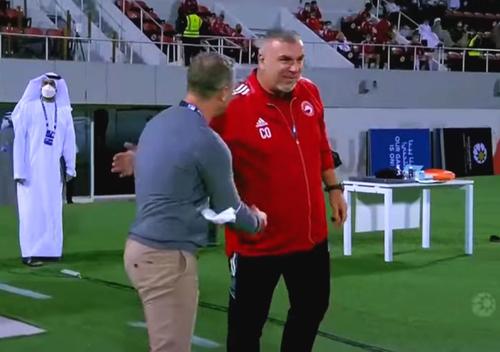 Cosmin Olăroiu, alături de Rebrov, antrenorul adversarei