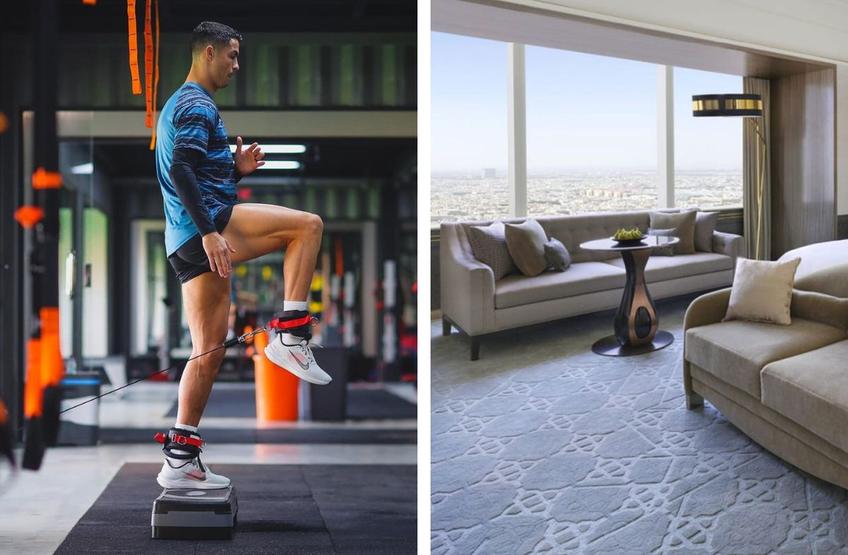 Cristiano Ronaldo (37 de ani) plătește o chirie lunară de peste 280.000 de euro pentru actualul stabiliment din Riad. Familia portughezului ocupă două etaje din acel mai luxos hotel al capitalei Arabiei Saudite.
