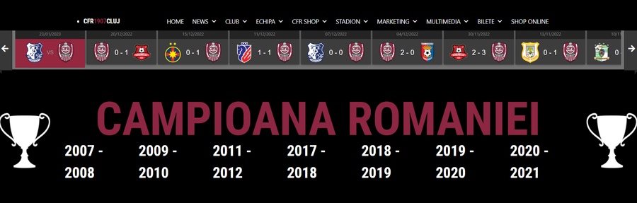 5 ciudățenii de pe site-urile echipelor din Superliga » Prezentare fără noimă a unui „decar” + CFR „a renunțat” la ultimul titlu