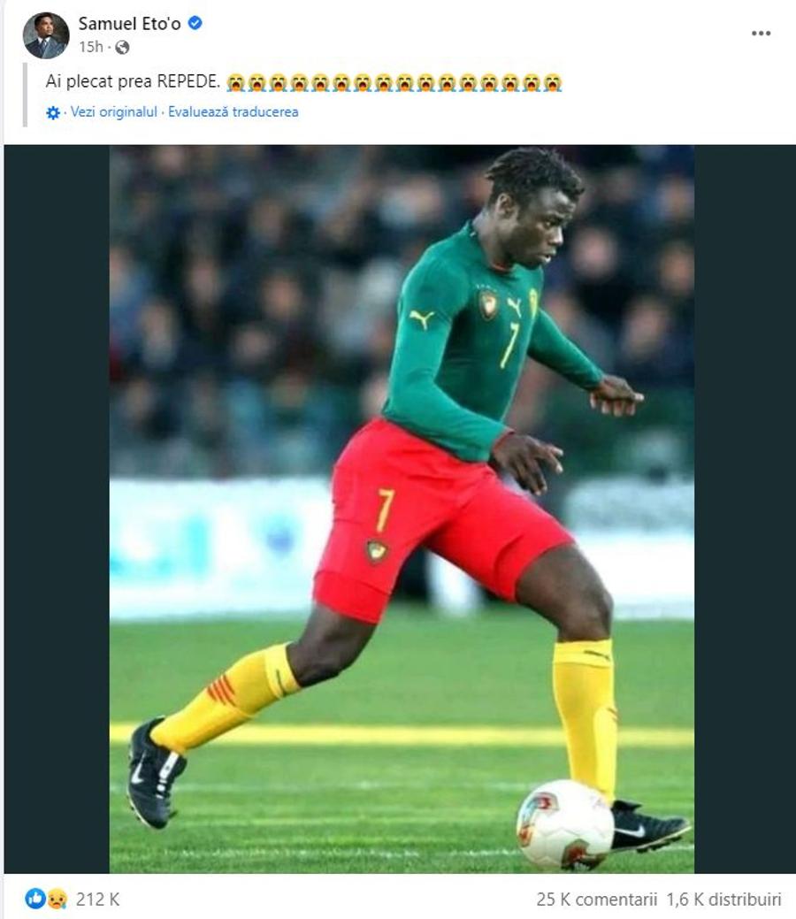 A murit Modeste M'Bami, fost jucător la PSG și Marseille, campion olimpic în 2000