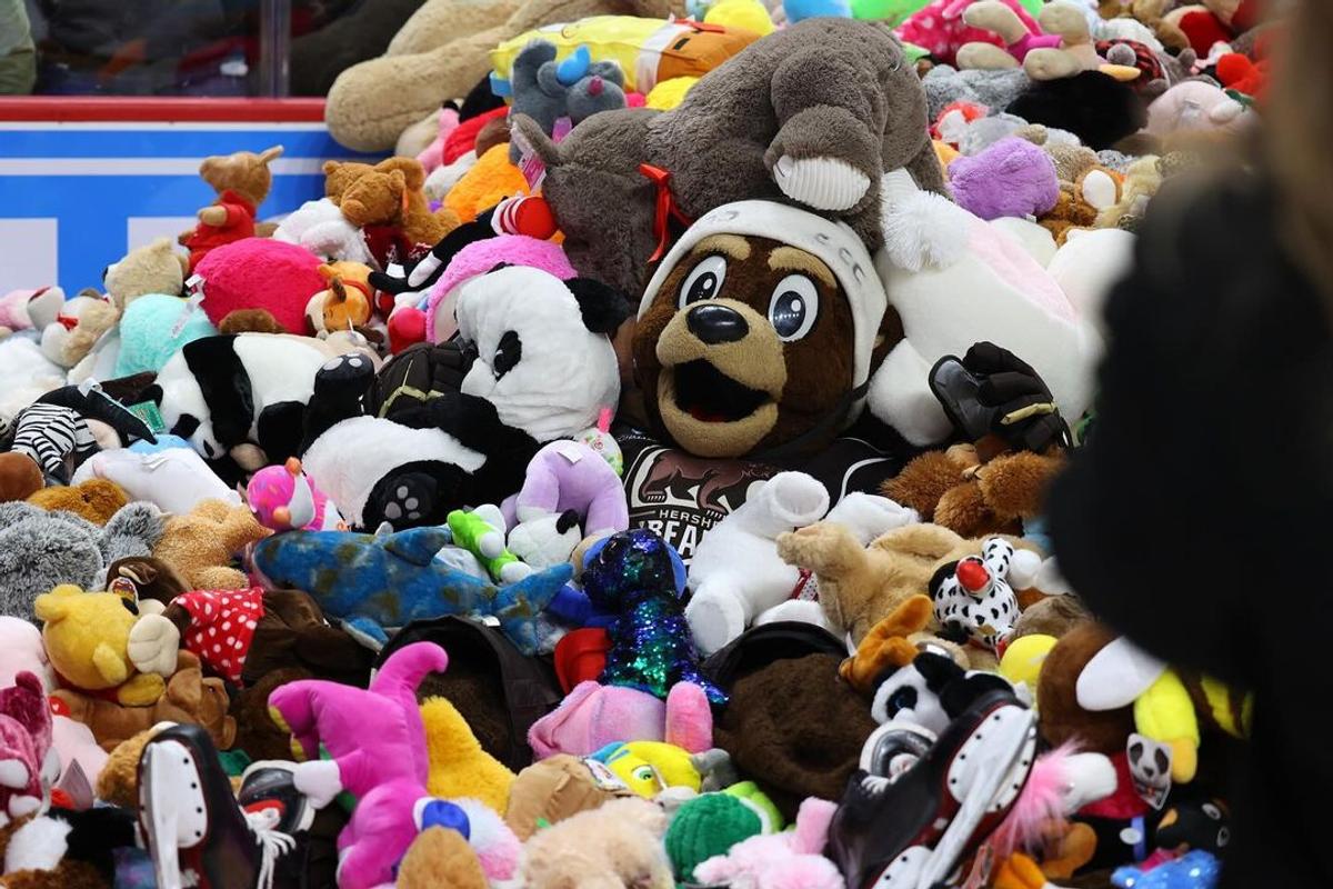 Hershey Bears - numar record de jucarii de plus