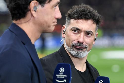Ezequiel Lavezzi, în aprilie 2023, analist la Milan - Napoli, în „sferturile” Ligii Foto: Imago