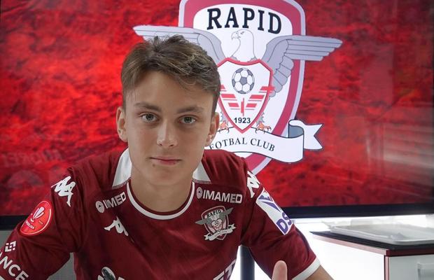 Andrei Șucu a semnat primul contract profesionist cu Rapid: „Un vis pe care l-am avut de când eram copil”