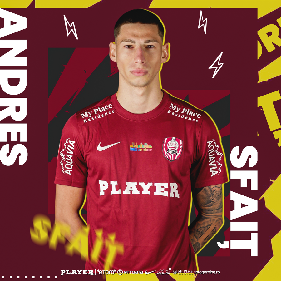 Andres Sfaiț, prezentat la CFR Cluj, foto. cfr1907.ro „Bună dimineața la cafeluță” » CFR Cluj și-a prezentat noul transfer: „Cluburile au ajuns la un acord”