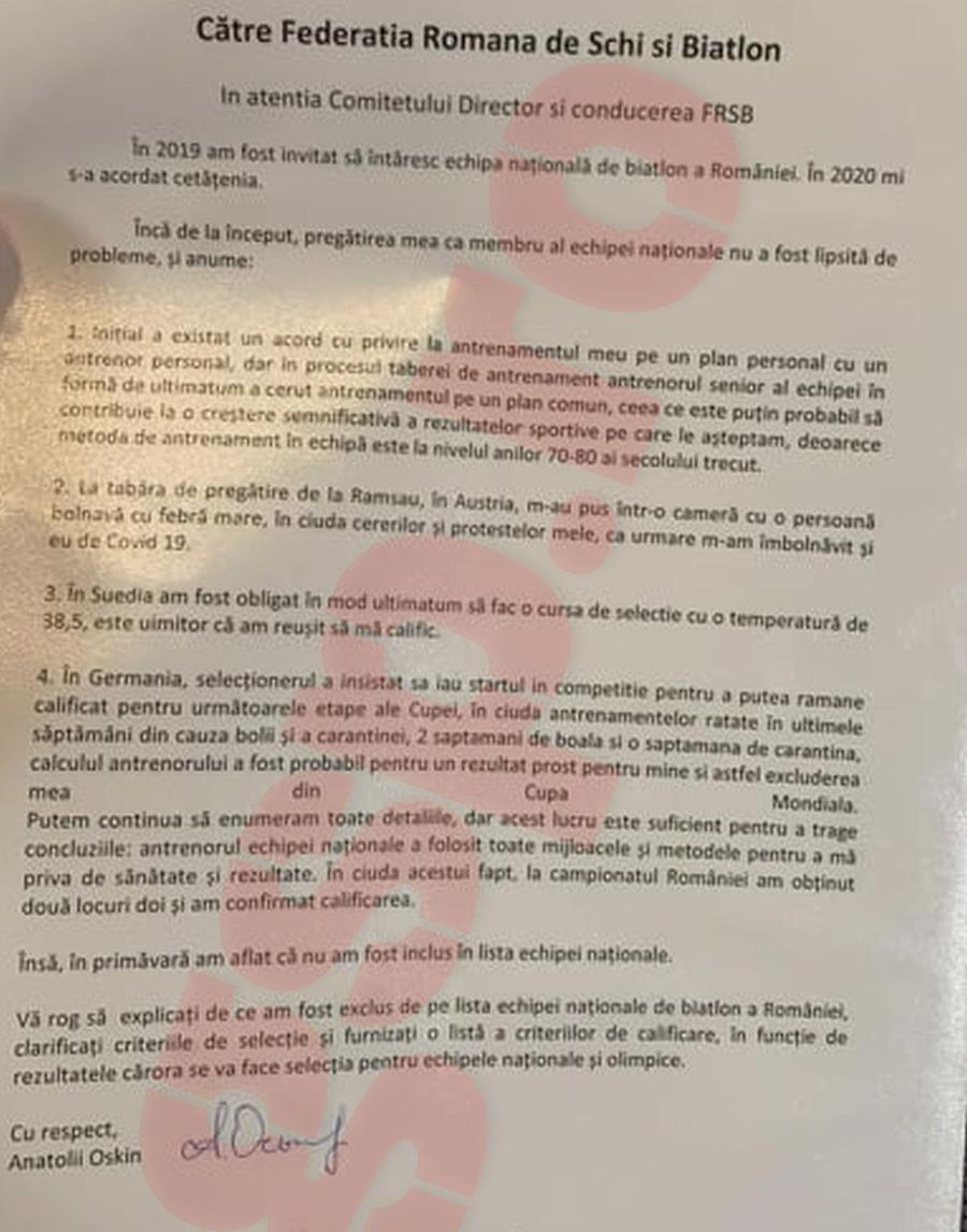 Rusul care a reprezentat România la biatlon șochează: „M-au forțat să concurez cu 38,5 grade febră și să împart camera cu un coleg simptomatic” » Antrenorii contraatacă: „Ai fost prea slab!”