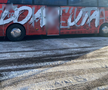 Autocarul celor de la UTA a fost vandalizat la Cluj