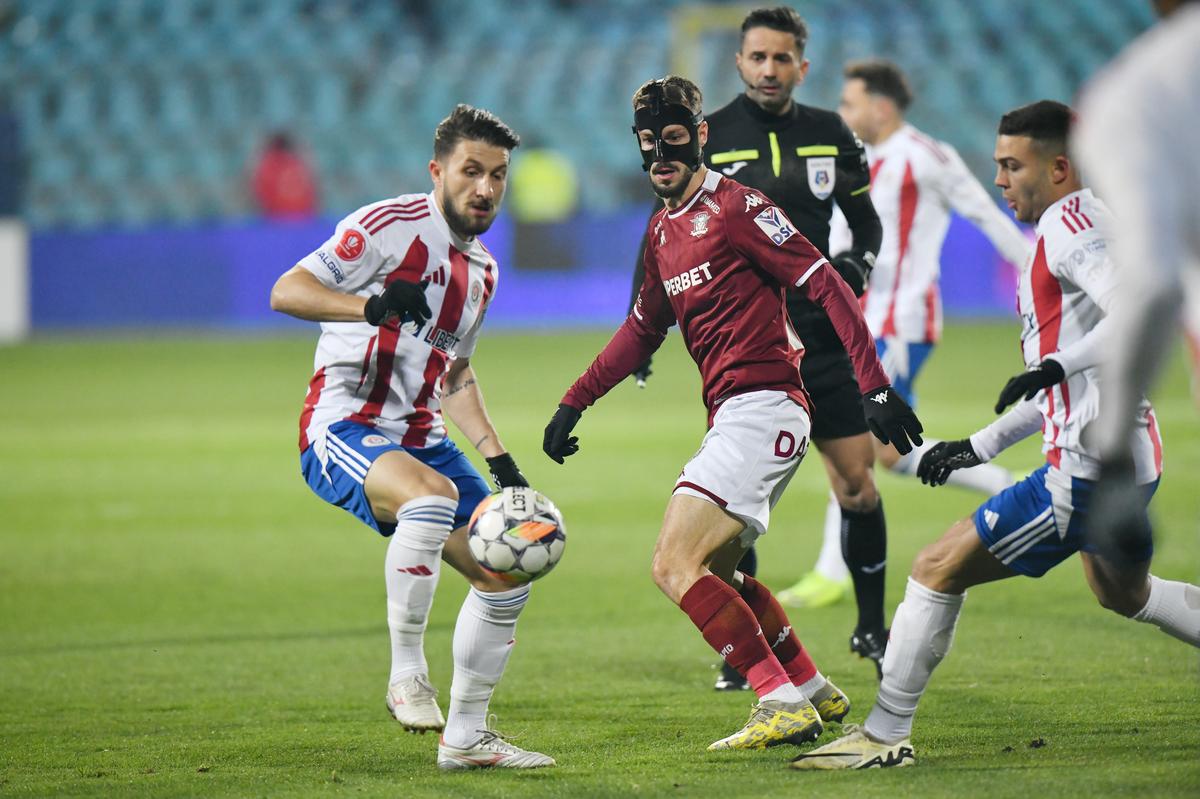 Probleme pentru Rapid, după partida de la Galați! Șumudică a pierdut un titular pentru meciul următor