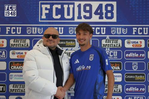 Miguel Estefano Constantinescu, prezentat la FCU Craiova, foto: Facebook