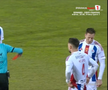 Diego Zivulic, eliminat în Oțelul - FCSB // FOTO: captură Prima Sport