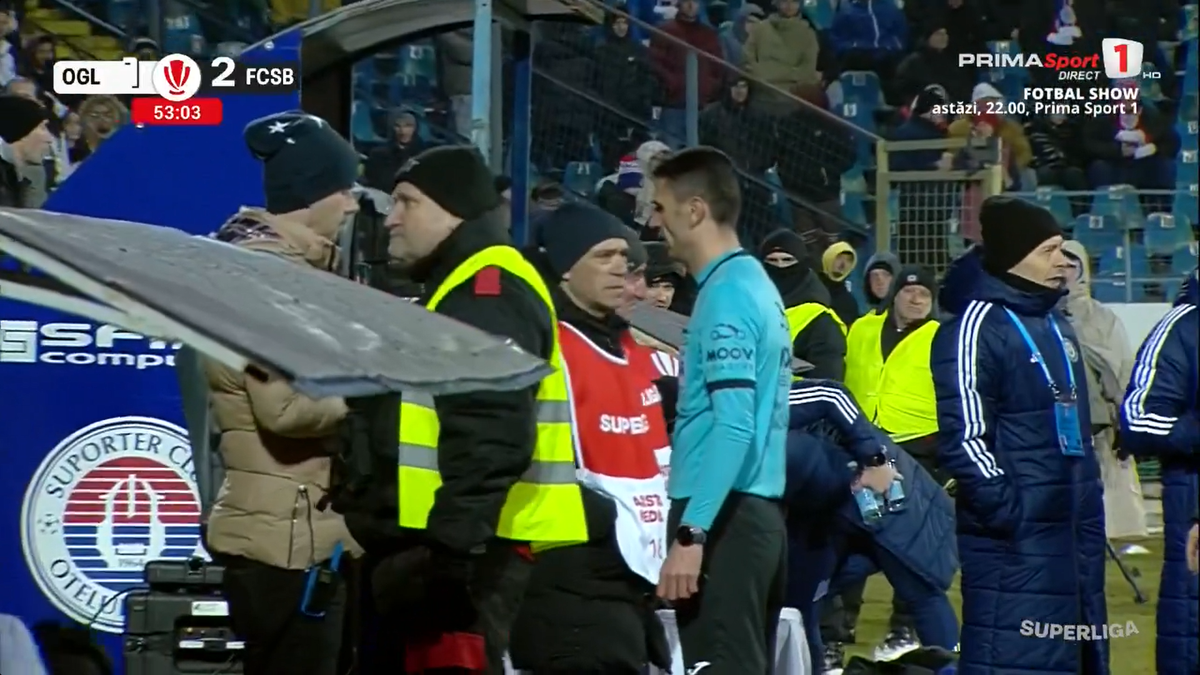 N-a scăpat! Gestul pentru care a văzut direct cartonașul roșu în Oțelul - FCSB