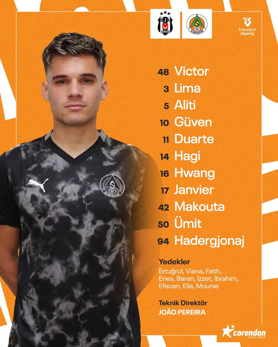 Ianis Hagi, titular în Besiktas - Alanyaspor // FOTO: X Ianis Hagi, implicat într-un thriller cu 4 goluri în Besiktas - Alanyaspor!