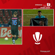 Diego Zivulic, eliminat în Oțelul - FCSB // FOTO: captură Prima Sport