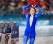 Rusoaica Kseniia Korzhova (21 de ani) este o patinatoare de viteză care participă la Jocurile Olimpice de iarnă sub steag neutru.