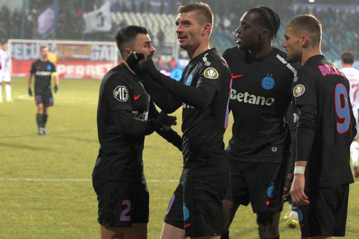Cu Tănase de 10, FCSB a făcut scor la Galați cu Oțelul și se lansează în sprintul final pentru play-off! Clasamentul actualizat