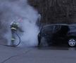 Incendiu la un kilometru de stadion înainte de Oțelul - FCSB