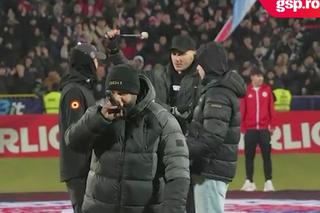 A coborât pe gazon și a transmis un mesaj la stație: „Celor care susțin că Oțelul - FCSB e aranjat...”